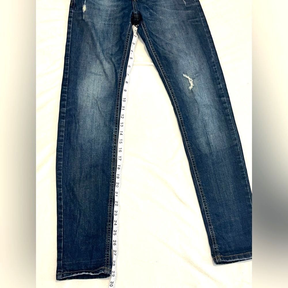 Pull&Bear Women’s Dark Blue Slightly Distressed Skinny Jeans Size 29 - Picture 9 of 15